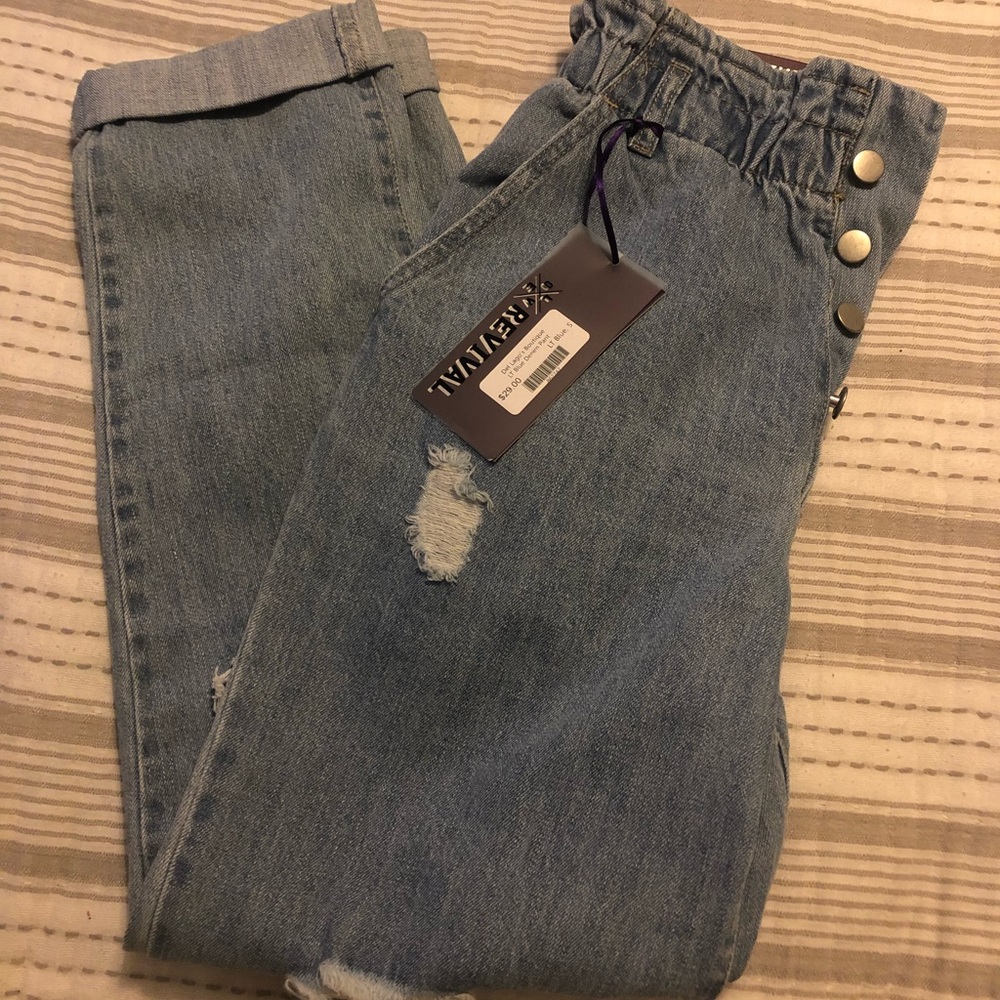 Love Revival Light Blue Denim Pant Mom Jeans